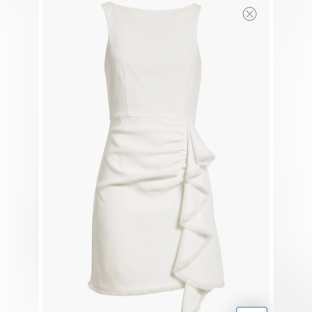 Cinq a Sept Bethel Ruffle Minidress size 10, Ivory
